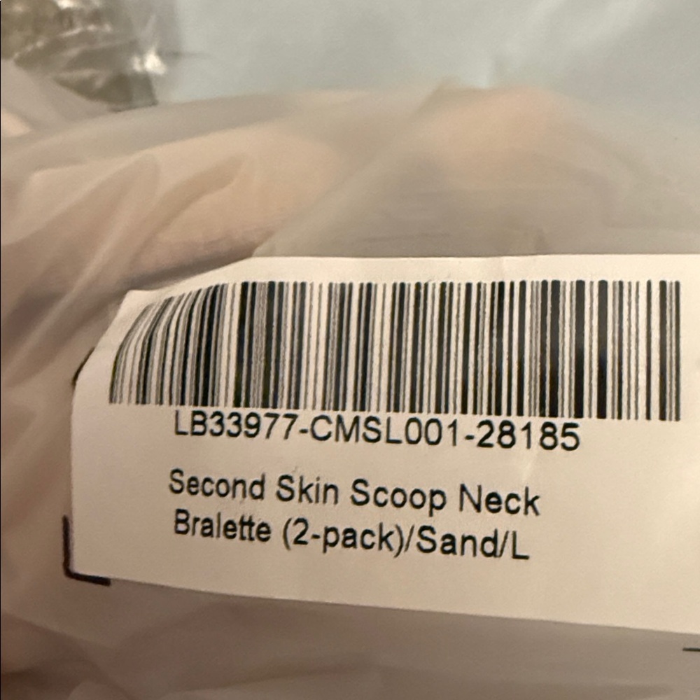 Quince Second Skin Scoop Neck Bralette Sand Sz L NEW 2 Pack - Picture 3 of 4
